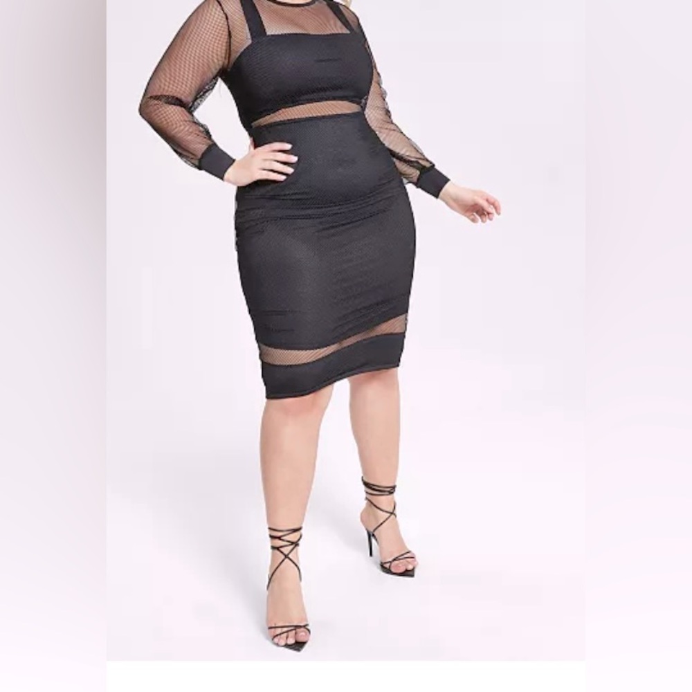 Trendy Mesh Body Con Dress from Macy’s
